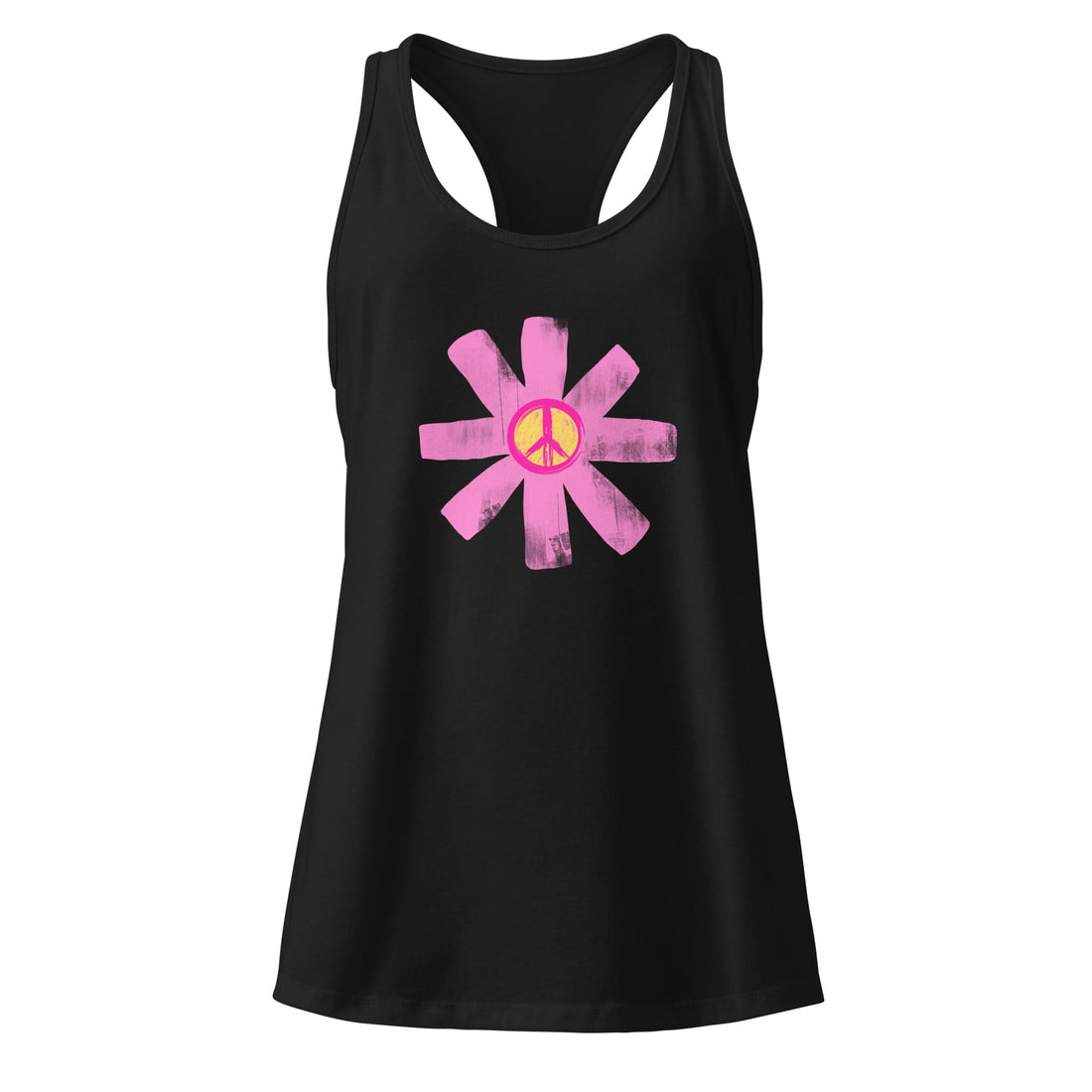 Hippie Flower Power Women's Racerback Tank – Mixed Tones