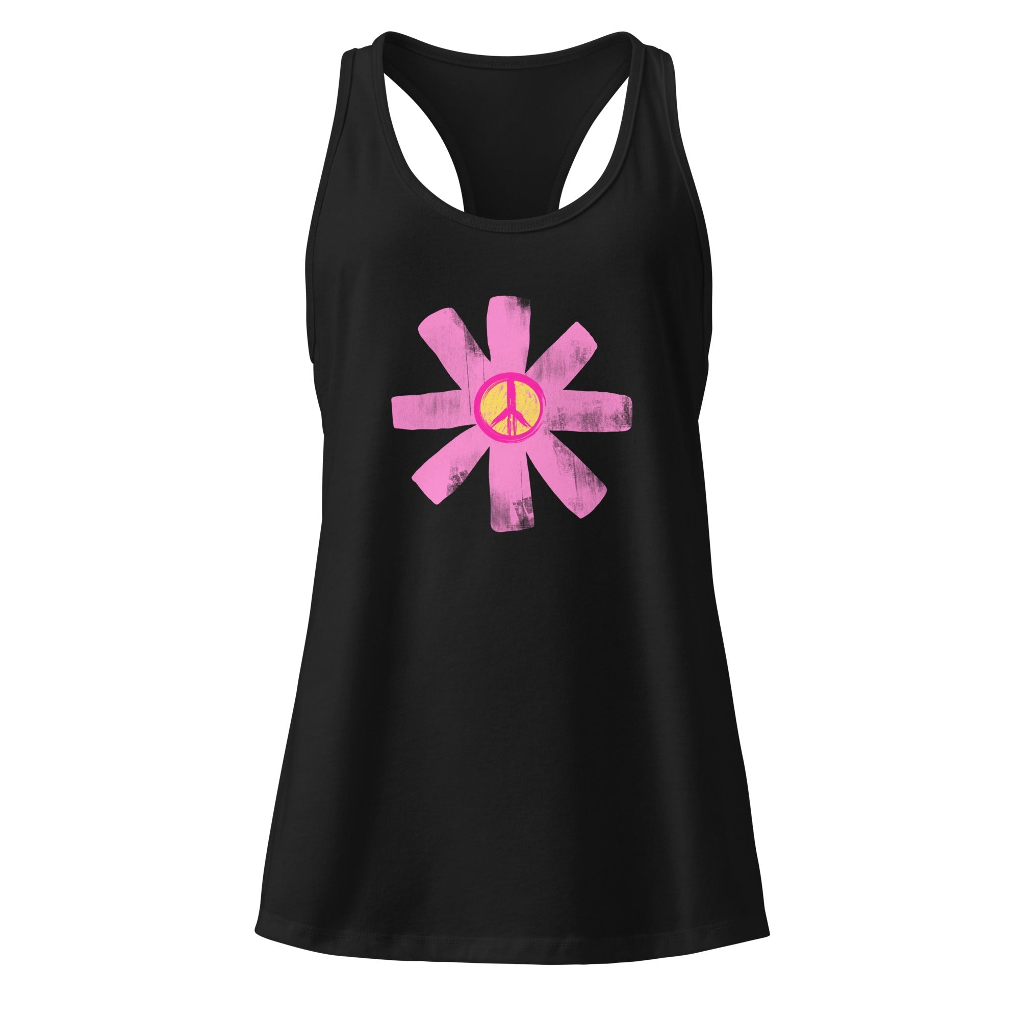 Hippie Flower Power Women's Racerback Tank – Mixed Tones